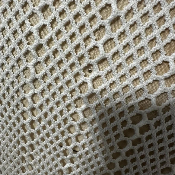 Zara White Crochet Vest size Medium - Picture 5 of 6